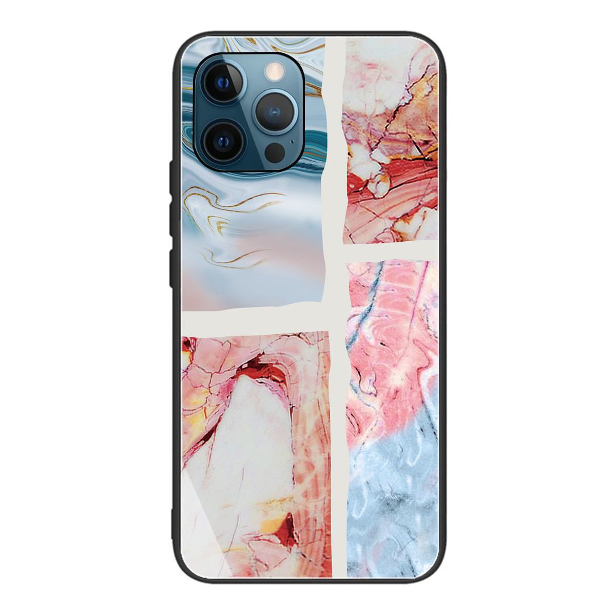 

All-Inclusive Pattern Printing Tempered Glass + TPU Hybrid Phone Protective Case for iPhone 13 Pro Max 6.7 inch - Style P, iPhone 13 Pro Max