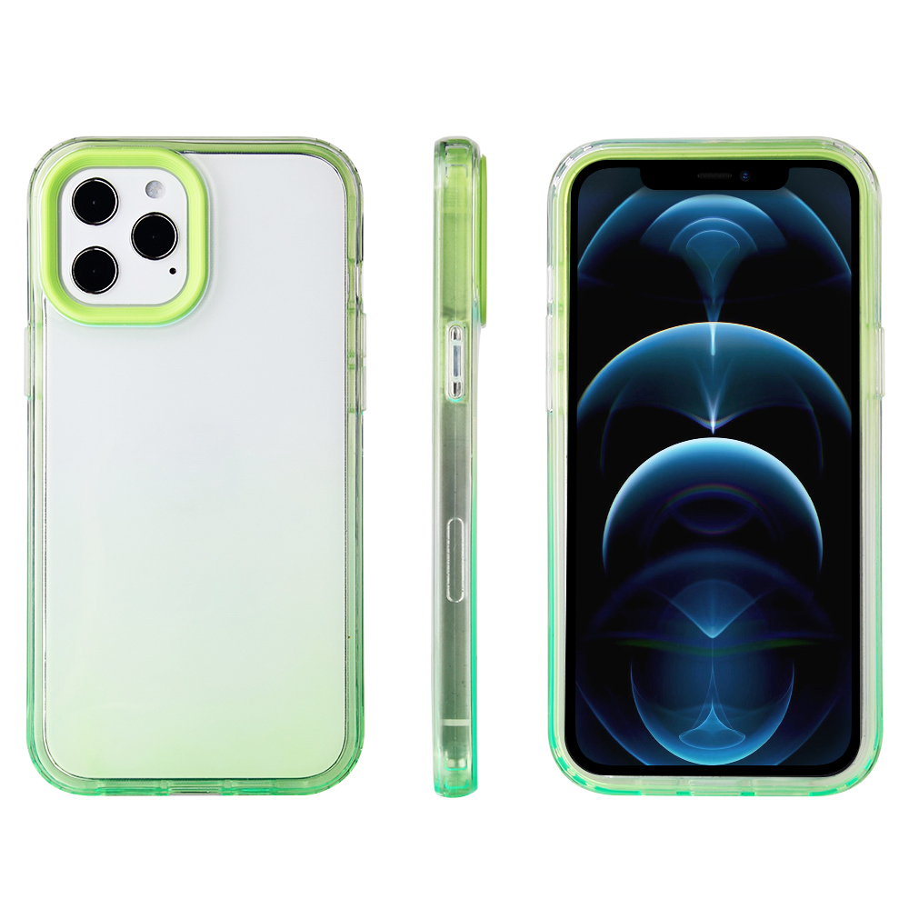 

Gradient Color Soft TPU Phone Cover Shell for iPhone 13 Pro Max 6.7 inch - Green, iPhone 13 Pro Max