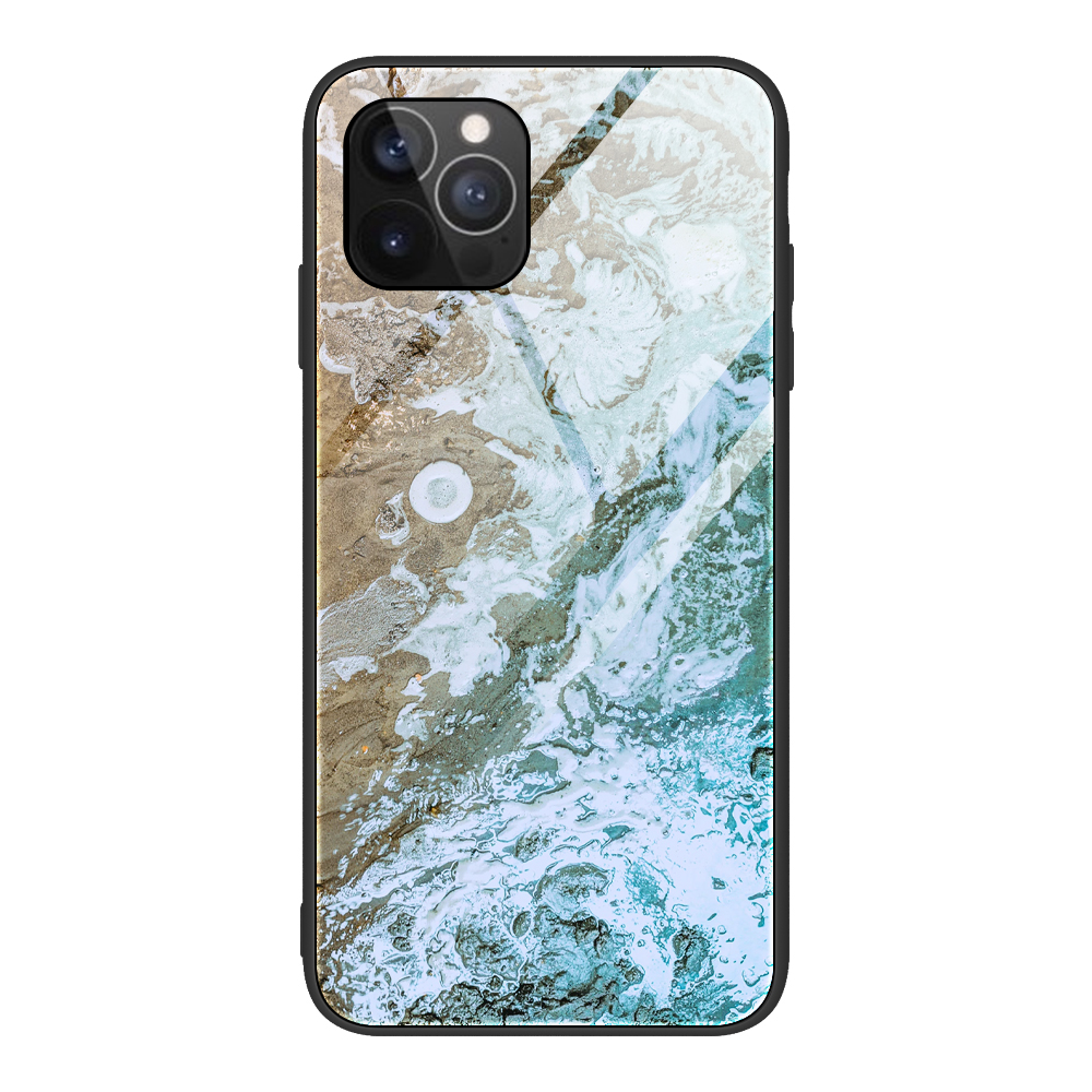 

Мраморный Рисунок Стекло + TPU Телефон Обратный Чехол Для Iphone 13 Pro 6,7 Дюйма - Стиль g., iPhone 13 Pro Max
