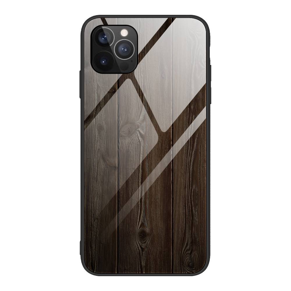 

Устойчива К Царапинам Деревянная Печать Photo Photion Soft TPU EDGE + 9H Закаленное Стекло Крышка Телефона Для IPhone 13 Pro Max 6,7 Дюйма - M01, iPhone 13 Pro Max