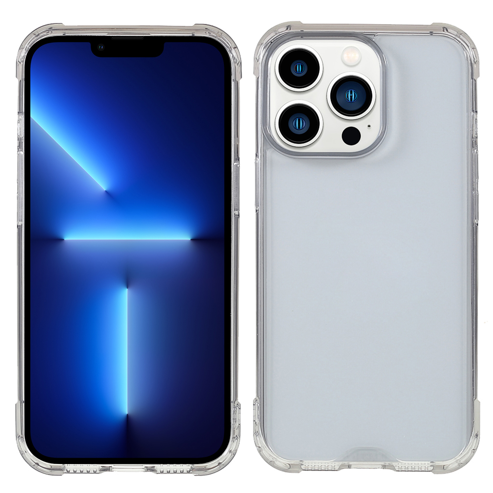 

J-case Hard PC + TPU Hybrid Phone Cover Shock-resect Phone Shell Для Iphone 13 Pro Max 6,7 Дюйма - Прозрачный Черный, iPhone 13 Pro Max