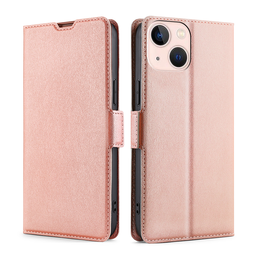 

Качественный TPU + PU Кожаная Концентрация Держателя Карты Телефона Для Iphone 13 Mini 5,4 Дюйма - Розовое Золото, iPhone 13 mini