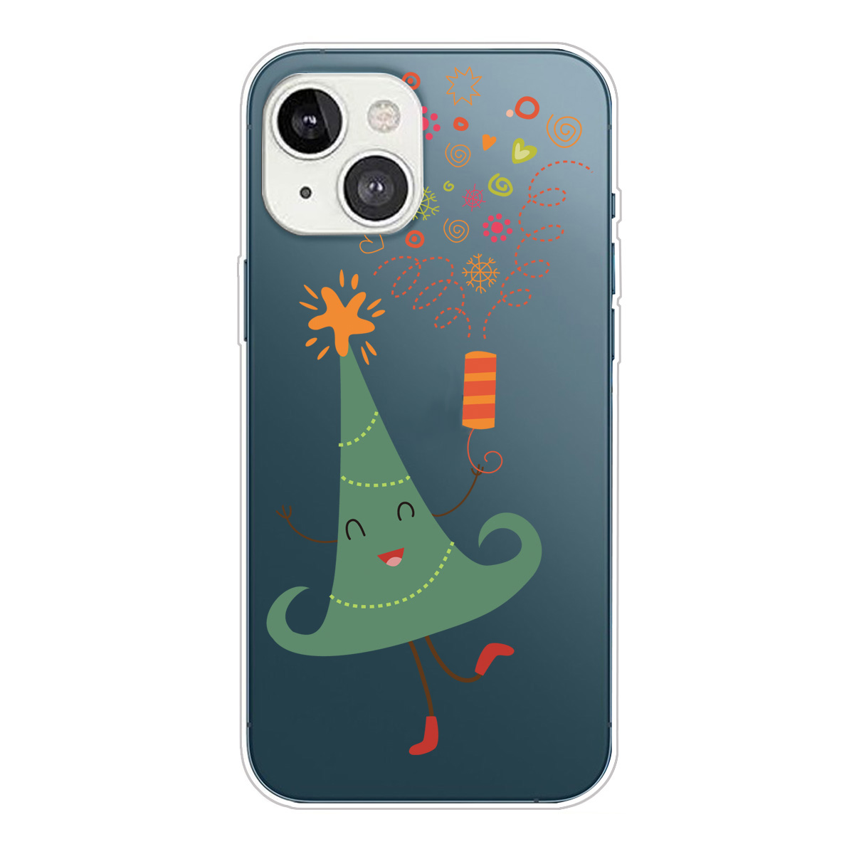 

Рождественская Серия Santa Снеговика Шаблон Печати TPU Телефонный Чехол Для IPhone 13 Mini 5,4 Дюйма - Волшебная Шляпа, iPhone 13 mini
