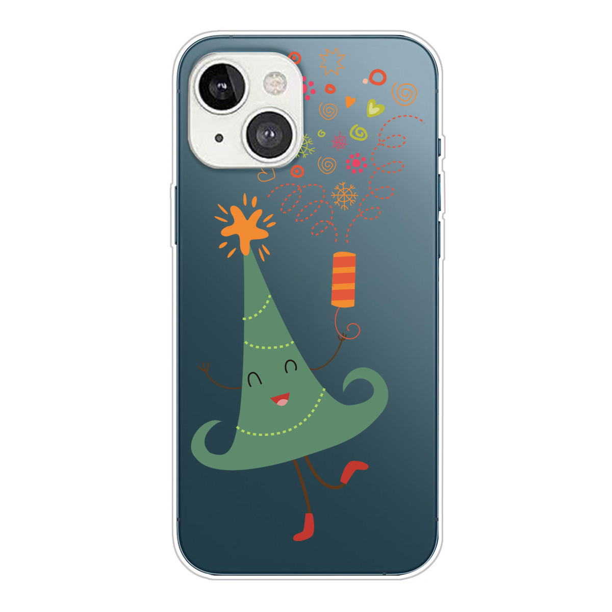 

Устойчивый К Устойчивости IMD Рождественские Рисунки Печать Гибкие TPU Cover Cover Для IPhone 13 6,1 Дюйма - Счастливая Шляпа, iPhone 13