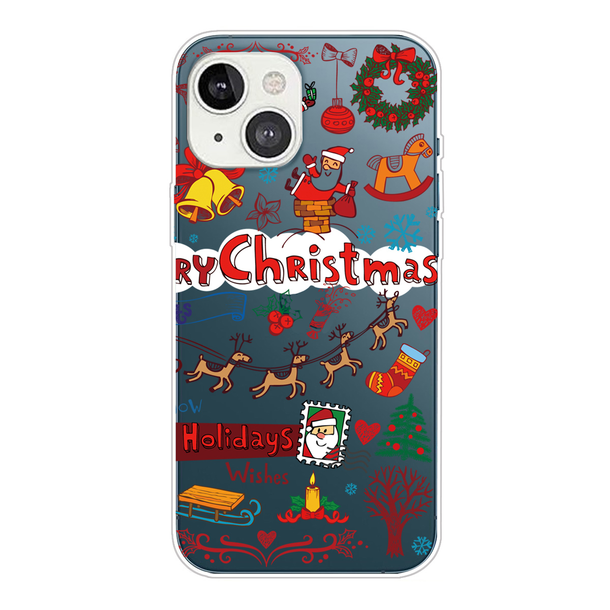 

Christmas Series Pattern Printing IMD TPU Cell Phone Back Cover Shell for iPhone 13 mini 5.4 inch - Christmas Decoration, iPhone 13 mini