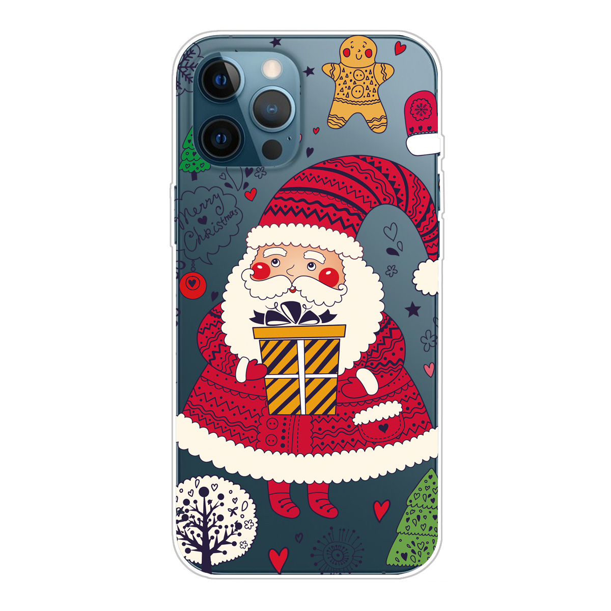 

Christmas Series Santa Deer Pattern IMD TPU Protective Phone Case Cover for iPhone 13 Pro Max 6.7 inch - Santa Gives Gifts, iPhone 13 Pro Max