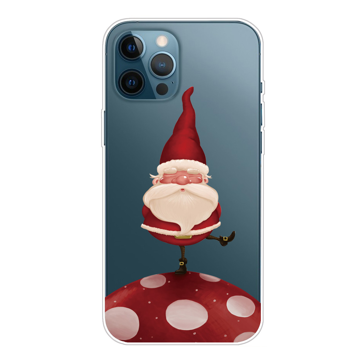 

Christmas Series Pattern Printing Soft TPU Case Phone Back Cover Protector for iPhone 13 Pro 6.1 inch - Santa Closes Eyes, iPhone 13 Pro