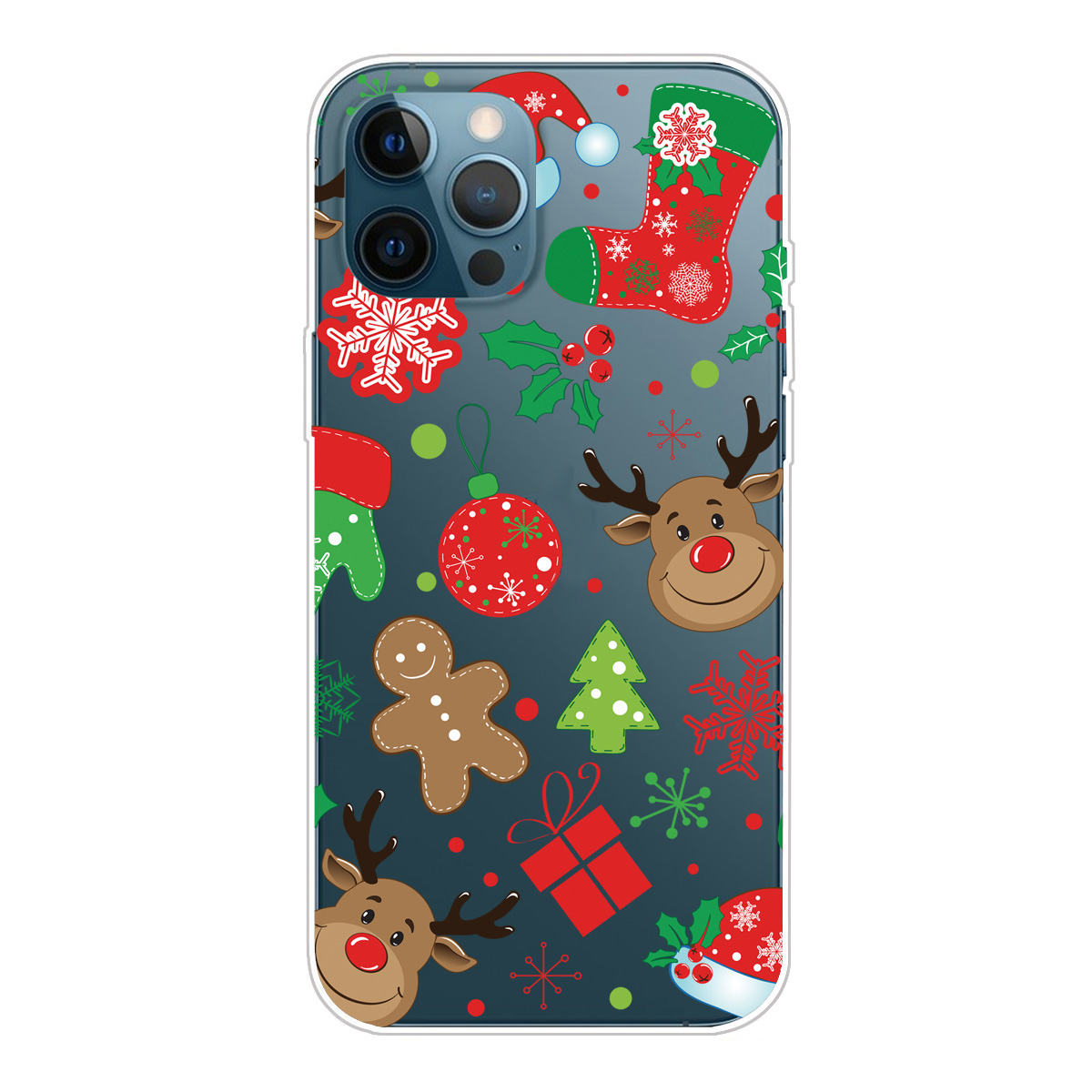 

Рождественская Серия Pattern Printing Soft TPU Case Phone Задняя Крышка Протектор Для IPhone 13 Pro 6.1 Дюймов - Рождественская Стикер, iPhone 13 Pro