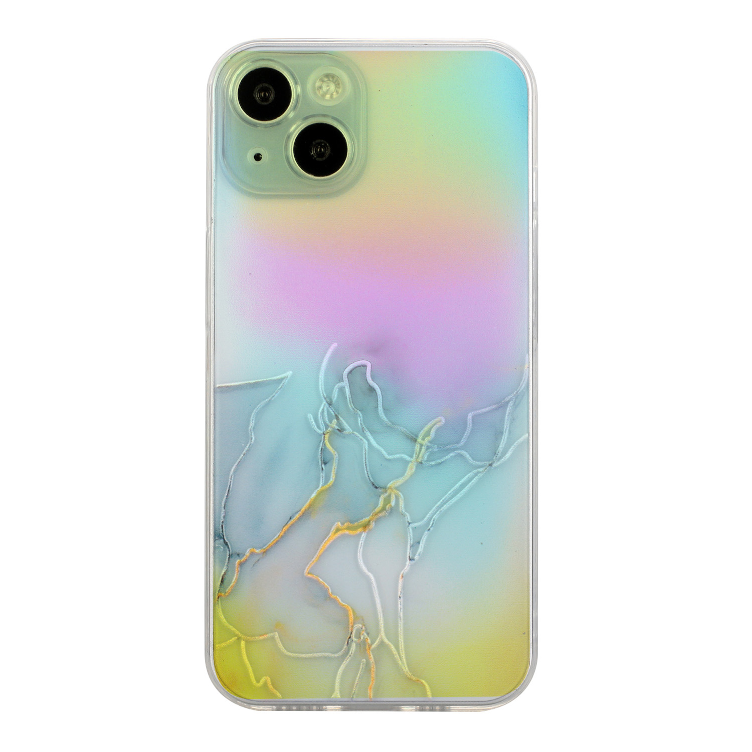 

Coloré De Multiples Couleurs Colorées Brillantes Modèle De Marbre TPU TPU Aurora Flexible Pour IPhone 13 Mini 5.4 Pouce - Gris