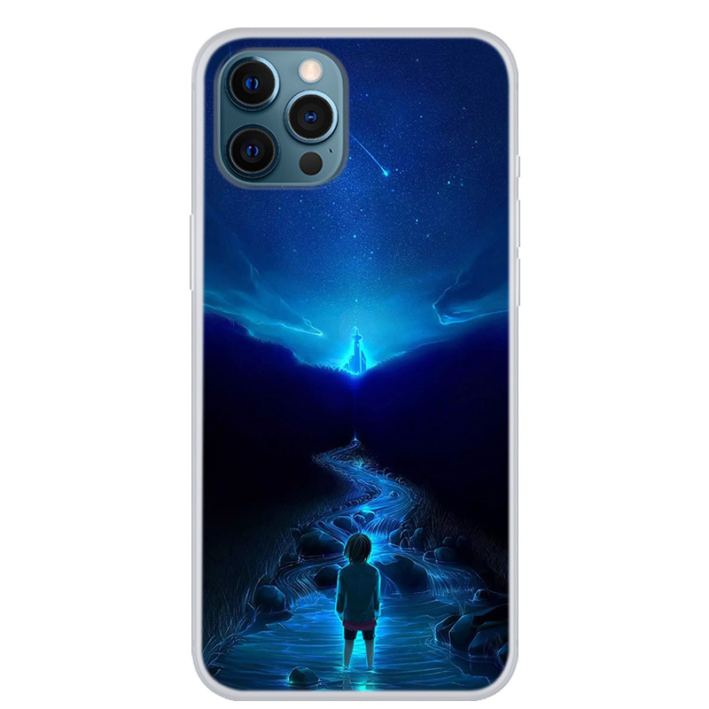 

Hemming Design Full-Protective Stylish Starry Sky Pattern Printing Soft TPU Cell Phone Case for iPhone 13 Pro Max 6.7 inch - Meteor, iPhone 13 Pro Max