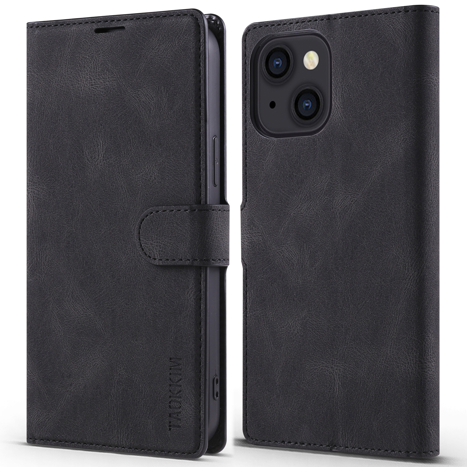 

Taokkim Quality Flip Phone Case Кожаный Кошелек Для Телефона Для IPhone 13 Mini 5,4 Дюйма - Чернить, iPhone 13 mini