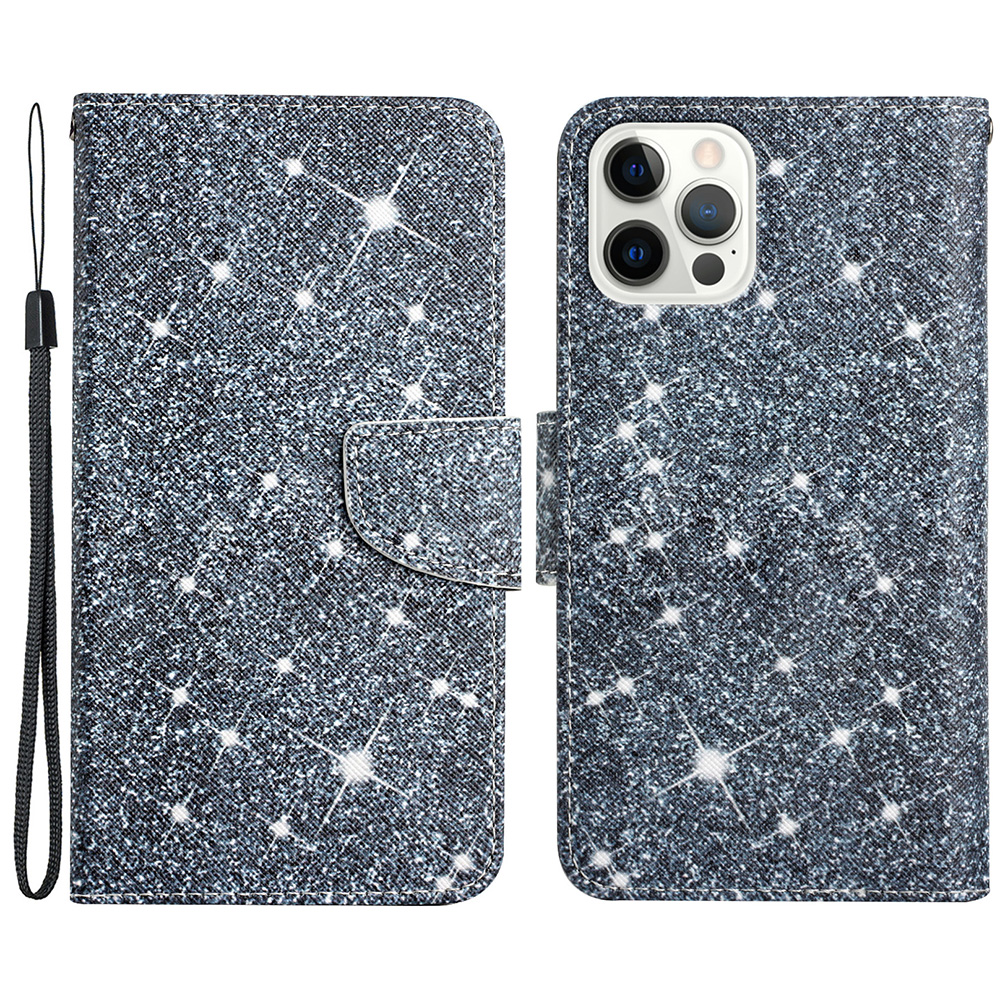 

Pattern Printing Folio Flip Wallet Stand Leather Phone Case Shell for iPhone 13 Pro Max 6.7 inch - Star, iPhone 13 Pro Max