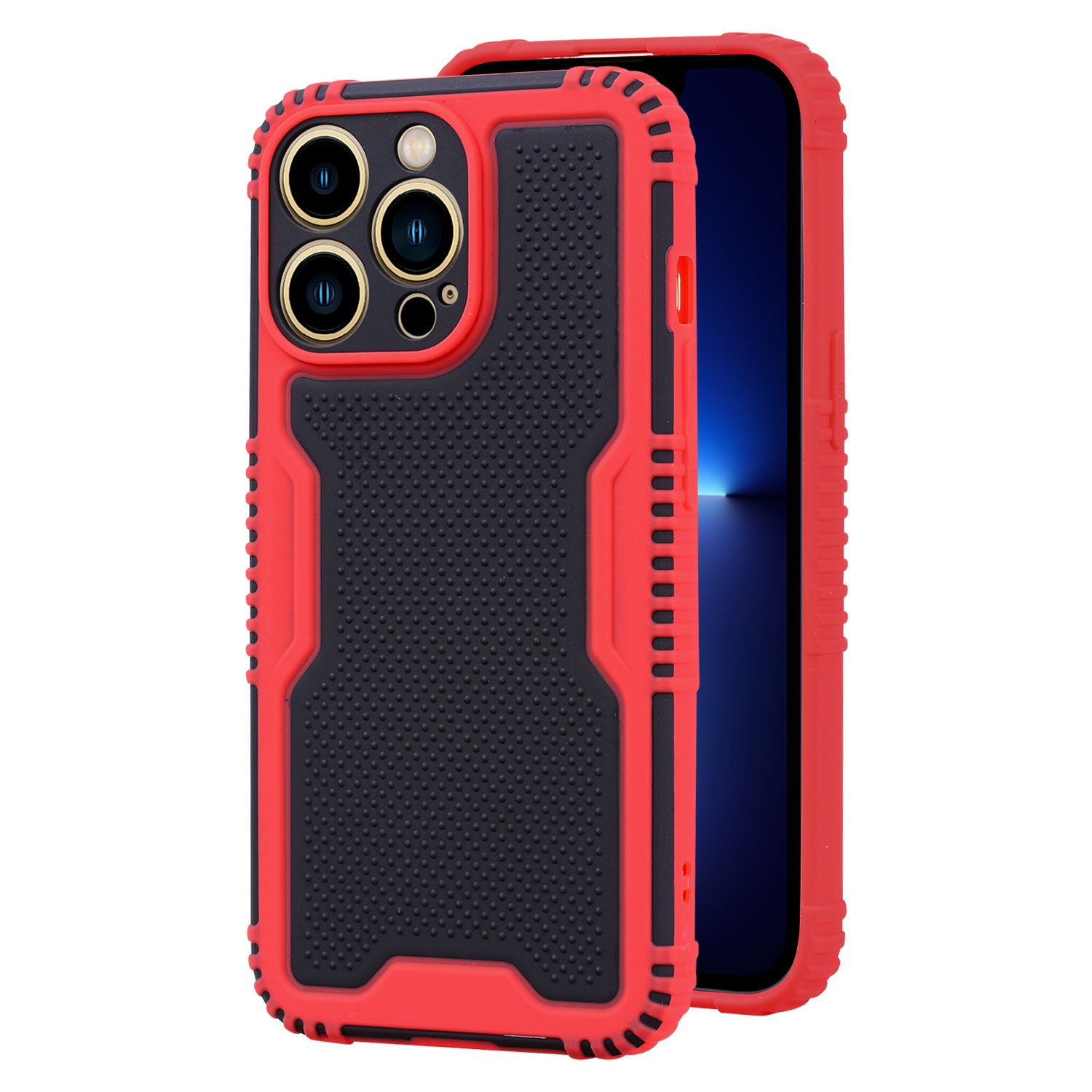 

Пк-защитник пк Обратно+тпу - Красный, iPhone 13 Pro