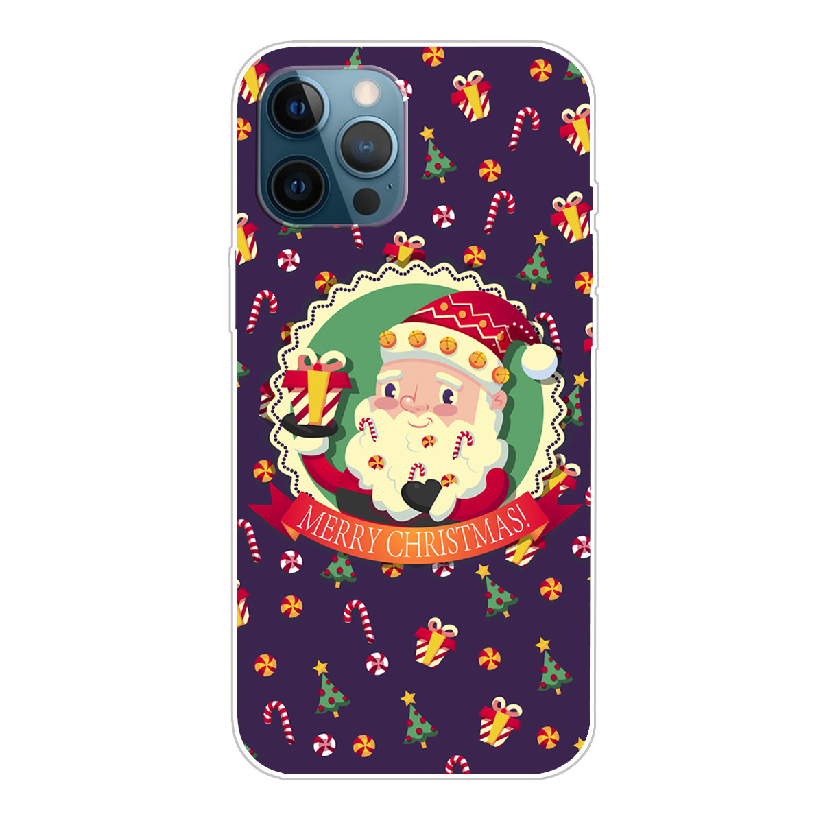 

Christmas New Year Gifts Phone Case Soft TPU Shockproof IMD Back Cover for iPhone 13 Pro Max 6.7 inch - Santa with Gift, iPhone 13 Pro Max