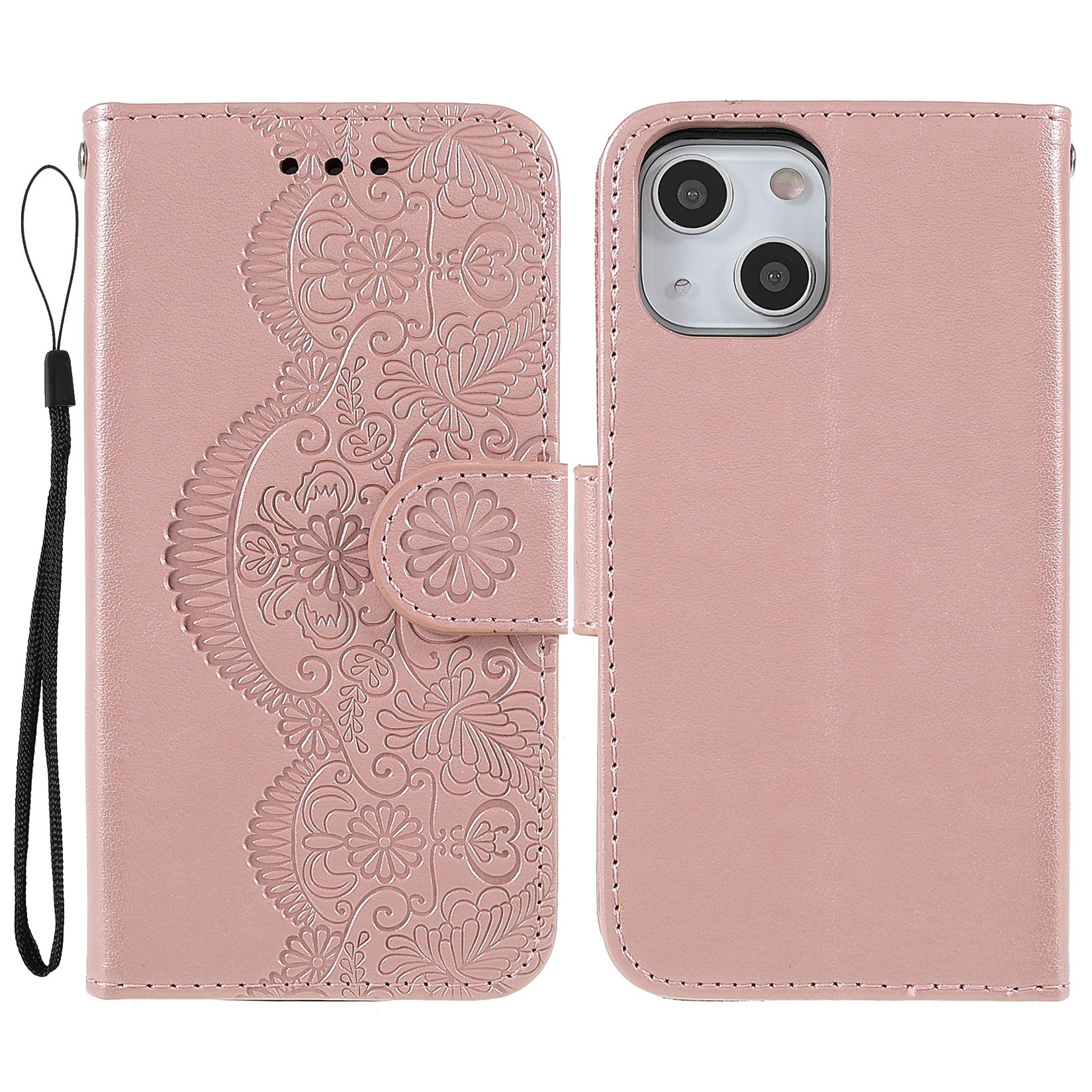 

Защитный Корпус с Отпечатанной Виноградной Лозой. - Розовое Золото, iPhone 13