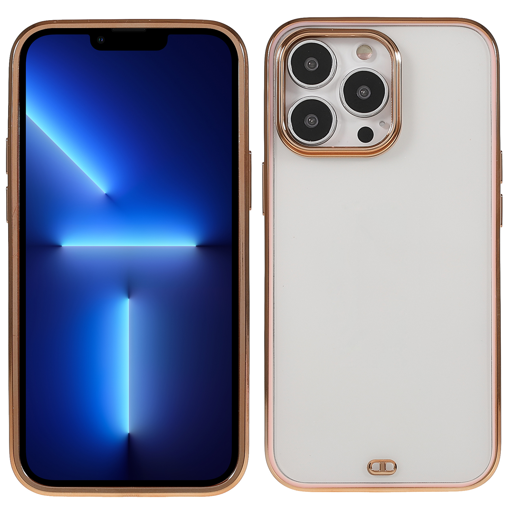 

Electroplating Soft TPU Precise Cutout Phone Case Cover for iPhone 13 Pro Max 6.7 inch - Pink, iPhone 13 Pro Max