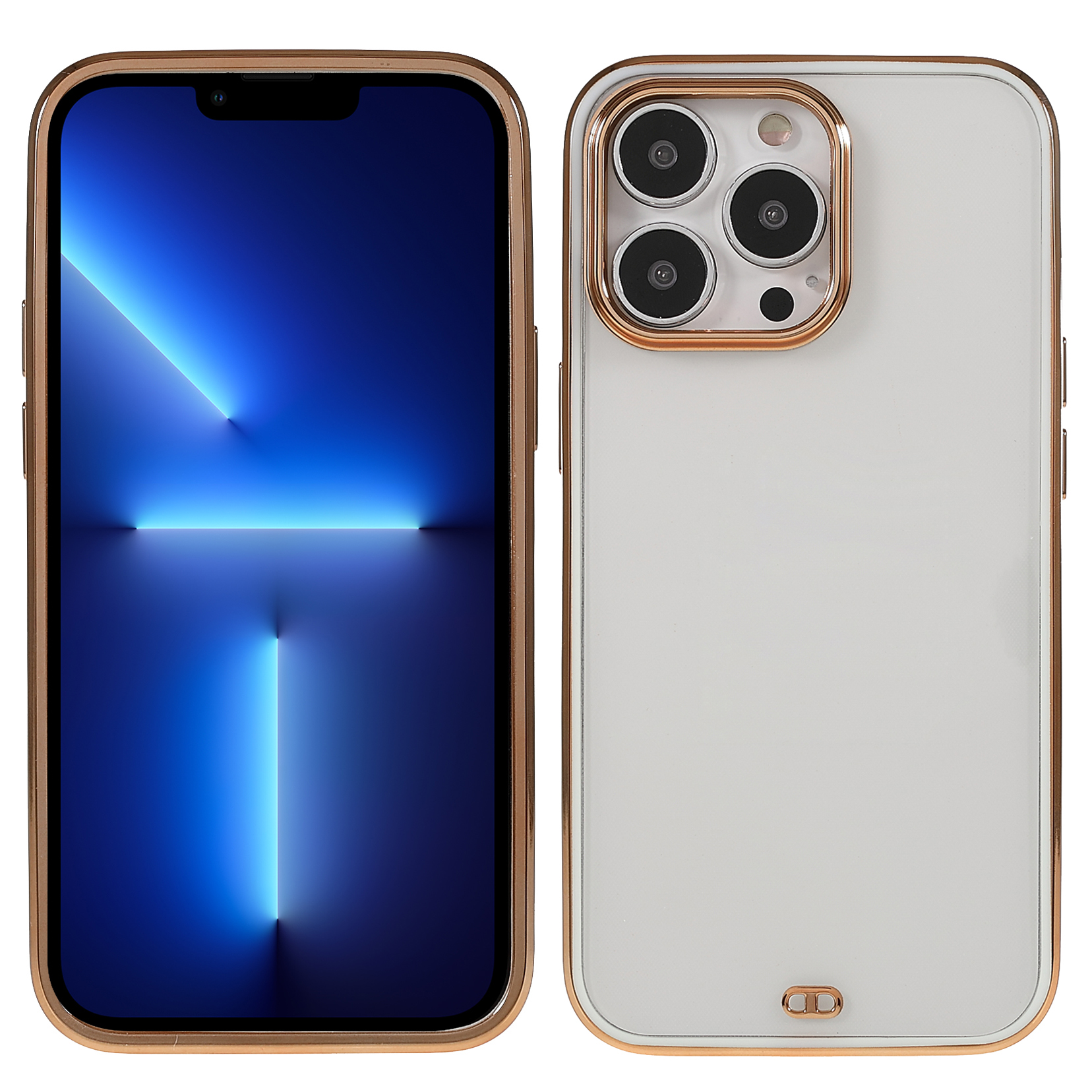 

Electroplating Soft TPU Precise Cutout Phone Case Cover for iPhone 13 Pro Max 6.7 inch - White, iPhone 13 Pro Max