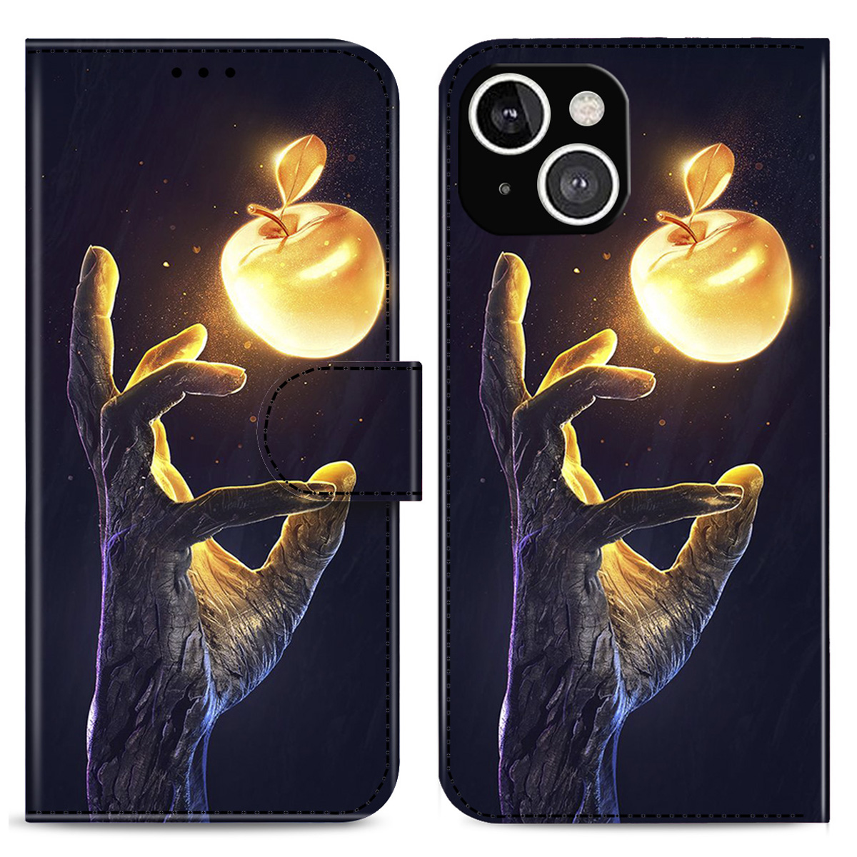 

Vivid Pattern Printing PU Leather Stand Wallet Full Protection Phone Case Shell for iPhone 13 mini 5.4 inch - Sketch, iPhone 13 mini