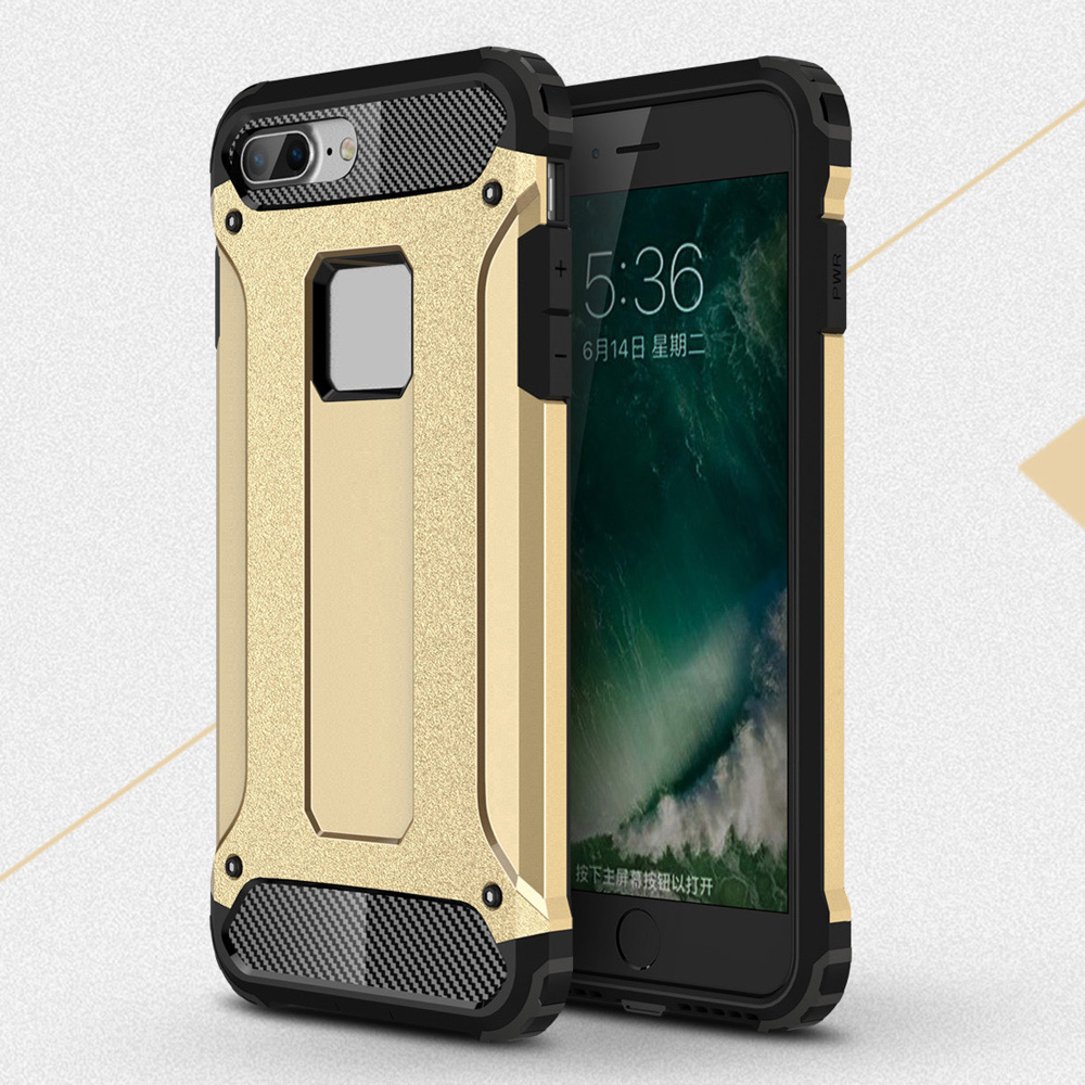 

Для Iphone 8 Plus / 7 Плюс 5,5 -дюймовый пк + Тпу Двойный Слова - Золото, iPhone 8 Plus 5.5 inch