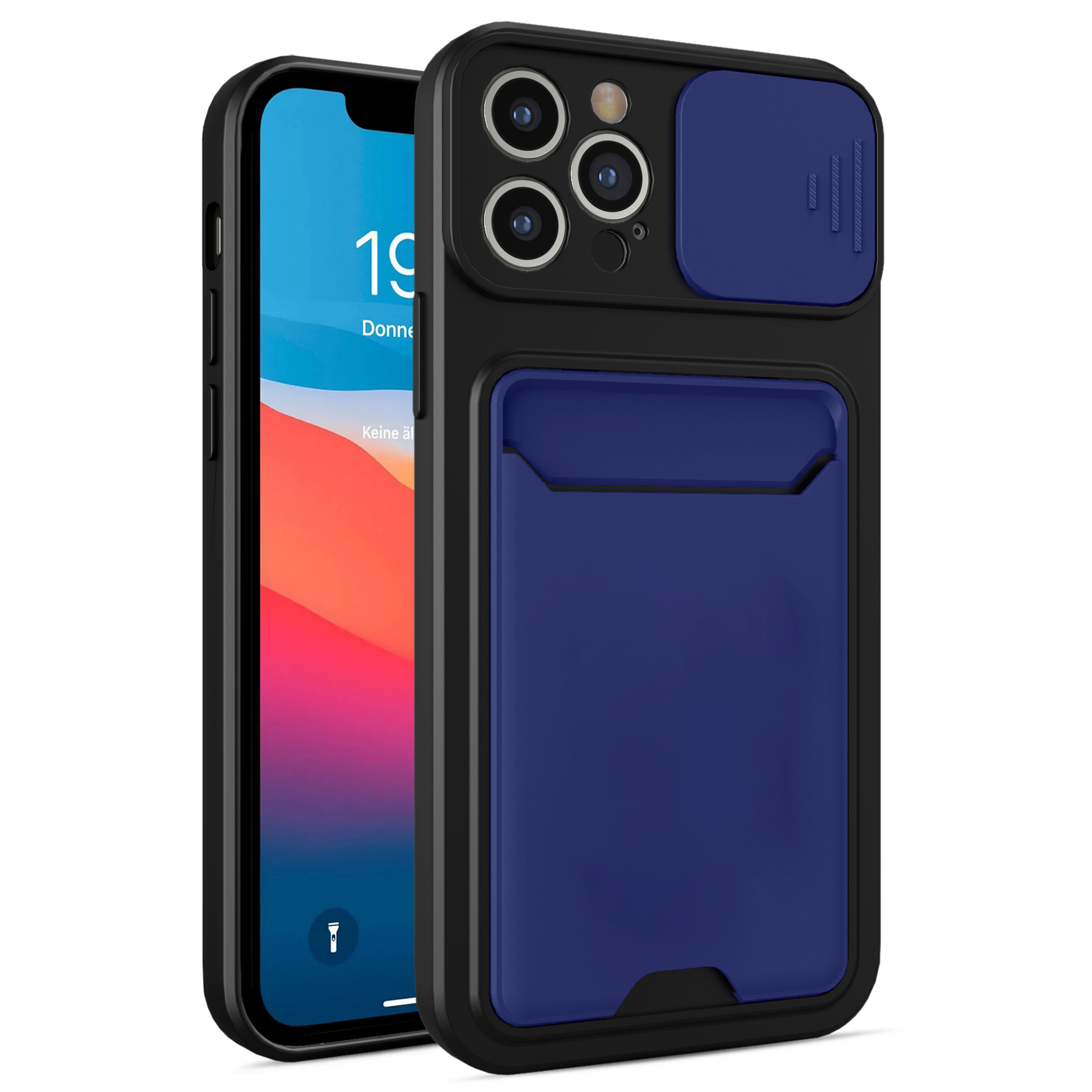 

Practical Slide Camera Protector Phone Cover Well-protected Hard PC+TPU Phone Case for iPhone 12 Pro Max 6.7 inch - Blue, iPhone 12 Pro Max