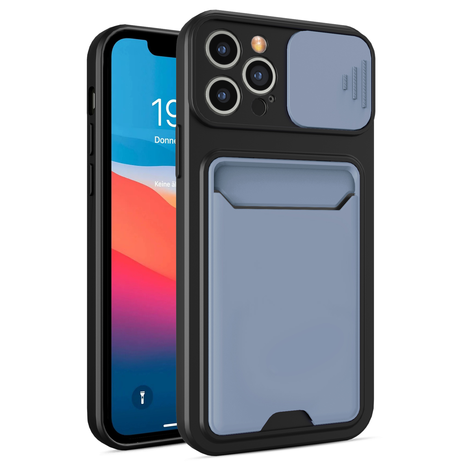 

Practical Slide Camera Protector Phone Cover Well-protected Hard PC+TPU Phone Case for iPhone 12 Pro Max 6.7 inch - Grey, iPhone 12 Pro Max