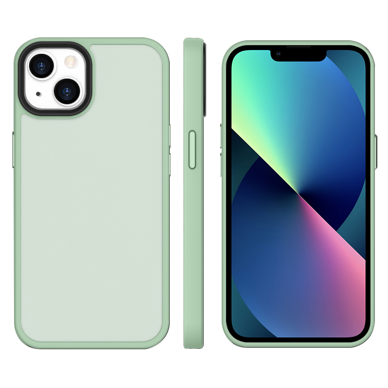 

MOCOLO K25 Camera Protection Design Phone Case Shockproof Matte Surface PC + TPU Phone Back Cover for iPhone 13 6.1 inch - Green, iPhone 13