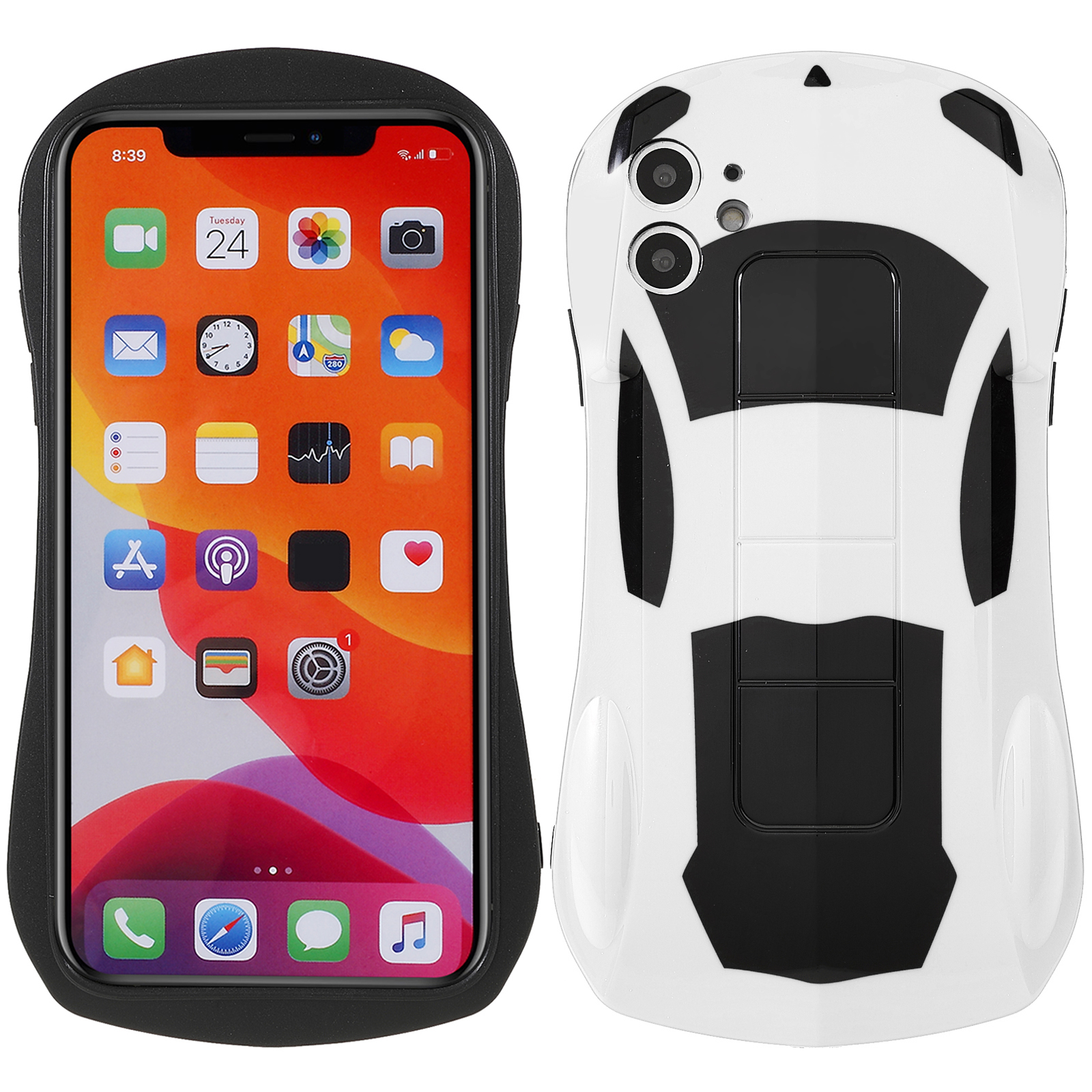 

Для Iphone 11 6,1 Дюйма Shock-resection Гибкий Телефон Anti-dust Case Cash - Белый, iPhone 11 6.1 inch