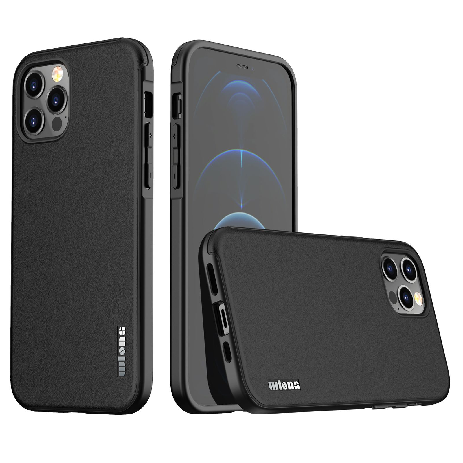 

WLONS Defender Series Series Устойчивая Матовая пк + Tpu. - Черный, iPhone 12