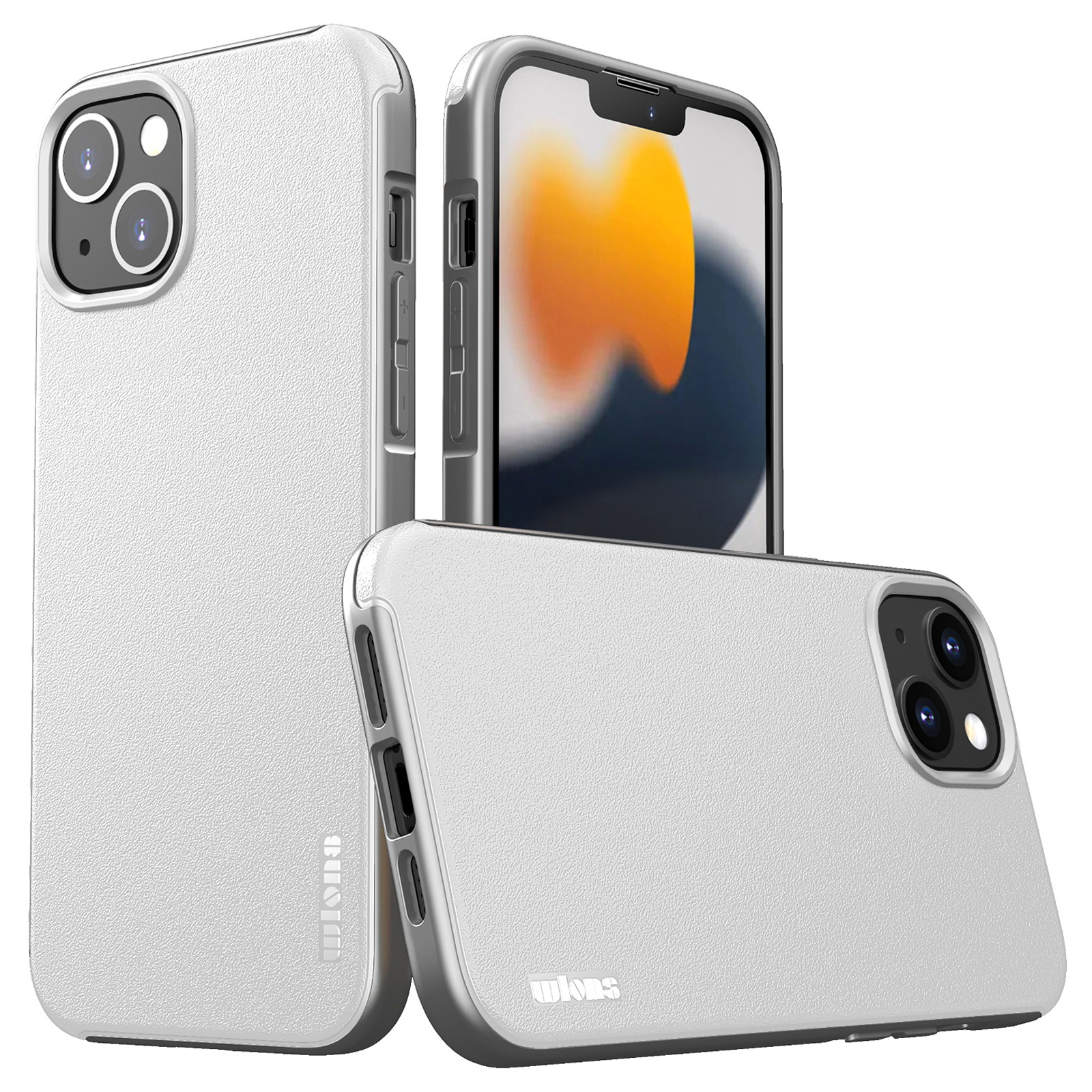 

WLONS Defender Series PC + TPU Защитная Крышка Матового Телефона Для Iphone 13 6,1 Дюйма - Белый, iPhone 13