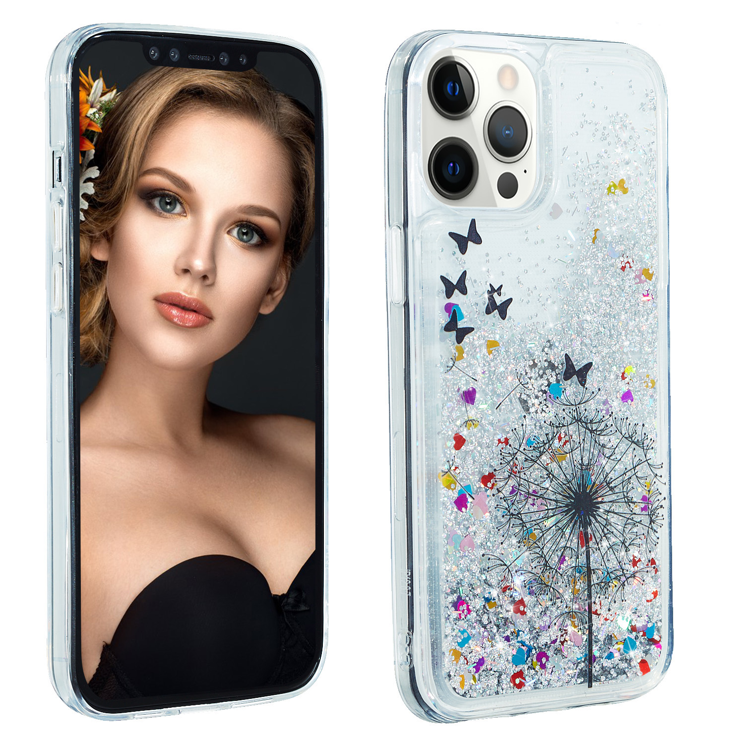 

Чехол Для Мобильного Телефона Легкий Модный Блеск Quicksand TPU Photion Photion Phot Cover Для IPhone 13 Pro Max 6,7 Дюйма - Одуванчик, iPhone 13 Pro Max