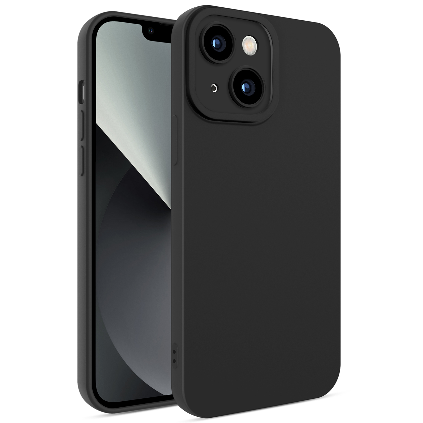 

Eagle Eye Lens Series Camera Lens Protection Rubberized TPU + PC Hybrid Phone Case Cover for iPhone 13 6.1 inch - Black + Black, iPhone 13