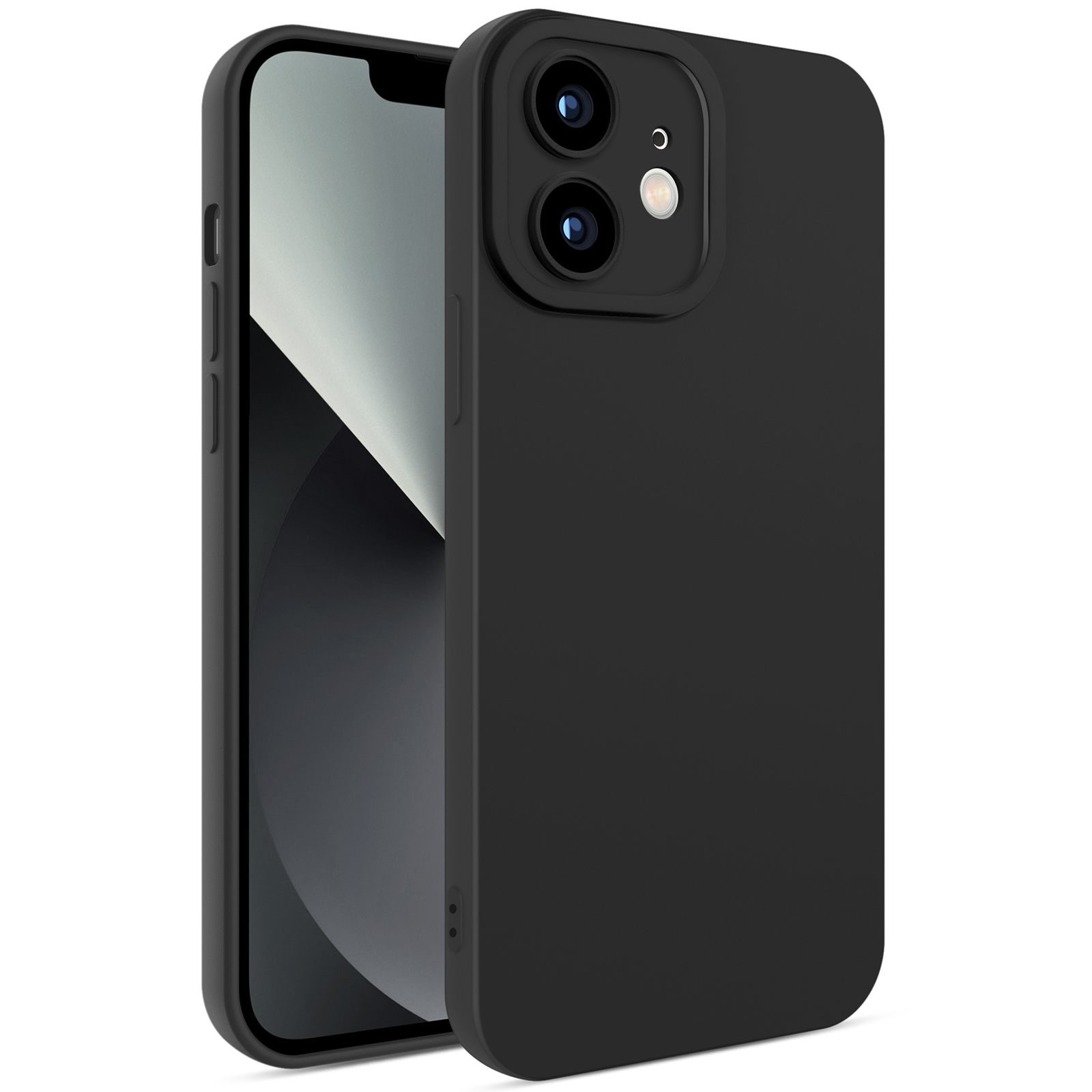 

Eagle Eye Lens Series Camera Lens Protection Phone Case Rubberized TPU + PC Hybrid Cover for iPhone 12 6.1 inch - Black + Black, iPhone 12