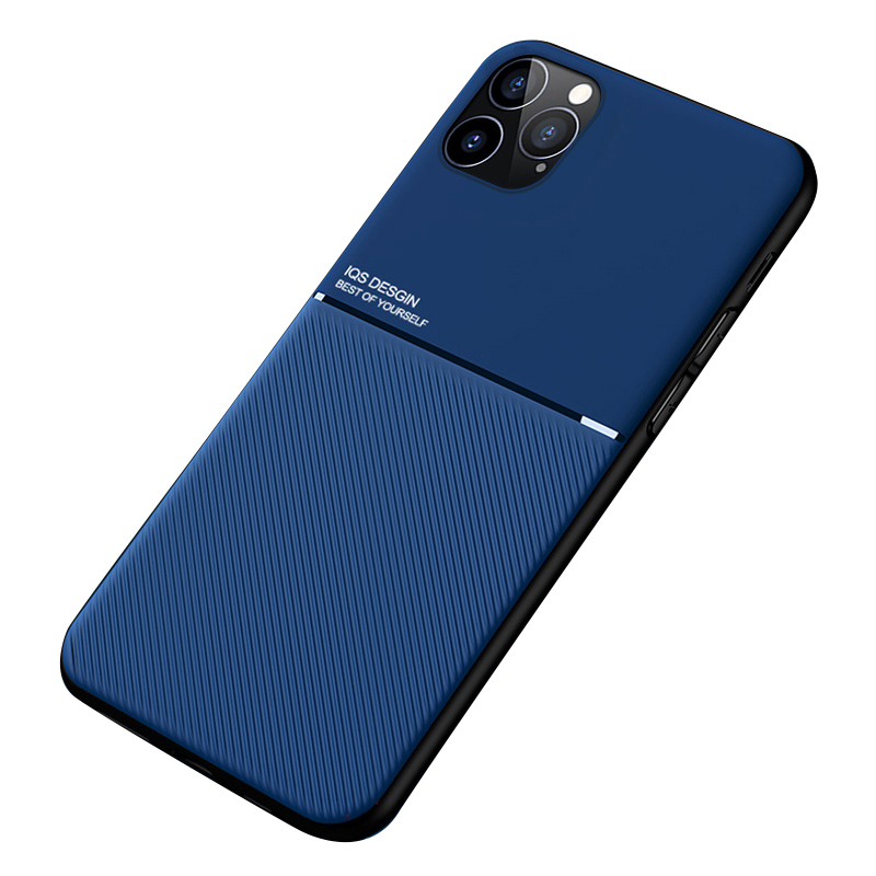

Запечатанные TPU + PU Кожаное Покрытие Телефон Чехол Степени Протектор Для IPhone 12 Pro Max 6,7 Дюйма - Синий, iPhone 12 Pro Max