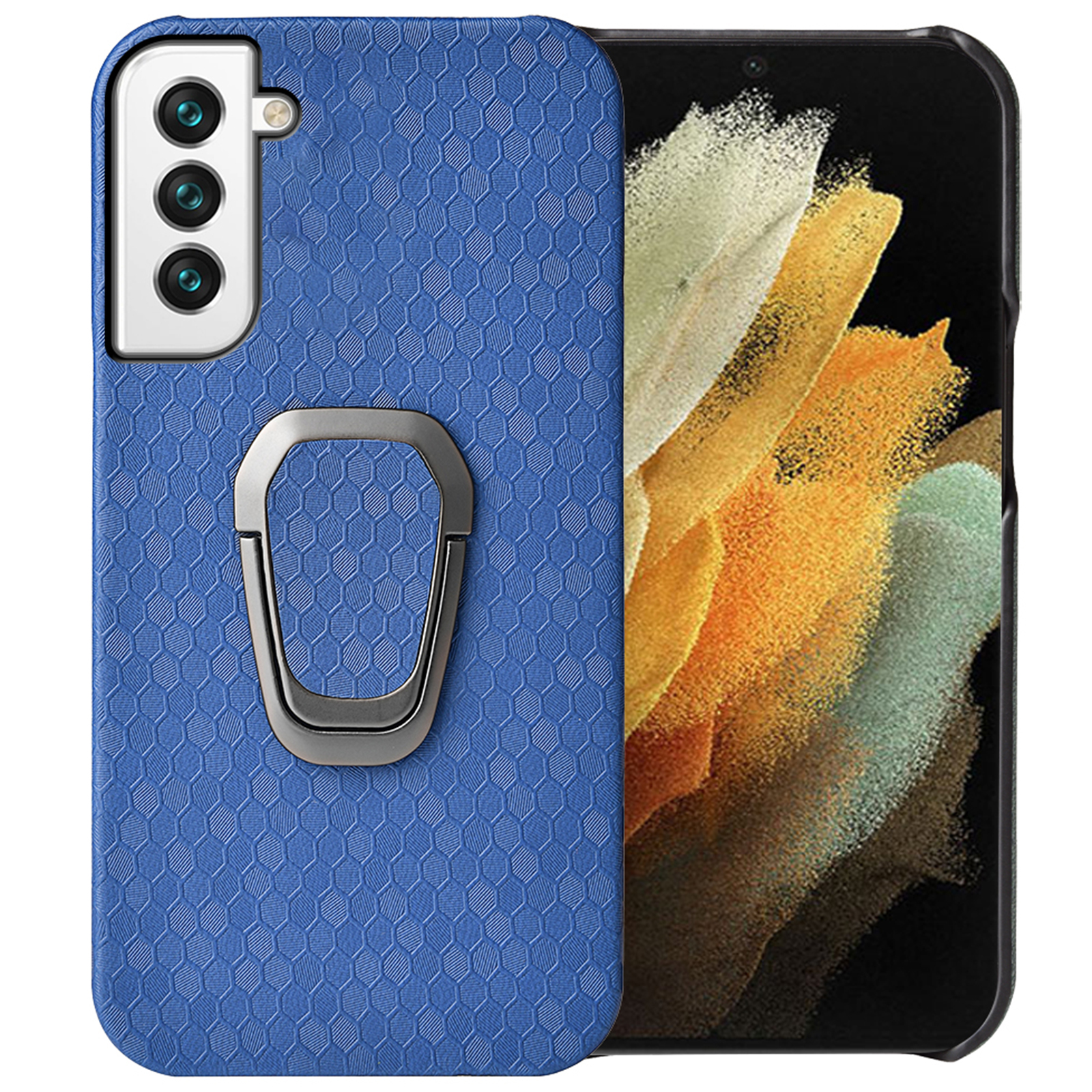 

Для Samsung Galaxy S22 5G Honeycomb Pattern pu - Темно-синий, Galaxy S22 5G