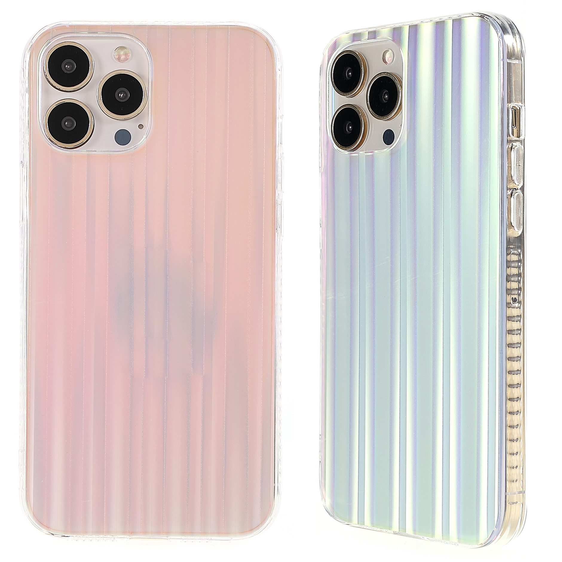 

For iPhone 12 Pro Max 6.7 inch Aurora IMD Phone Case Scratch-proof Protective Phone Cover - Strip Aurora, iPhone 12 Pro Max