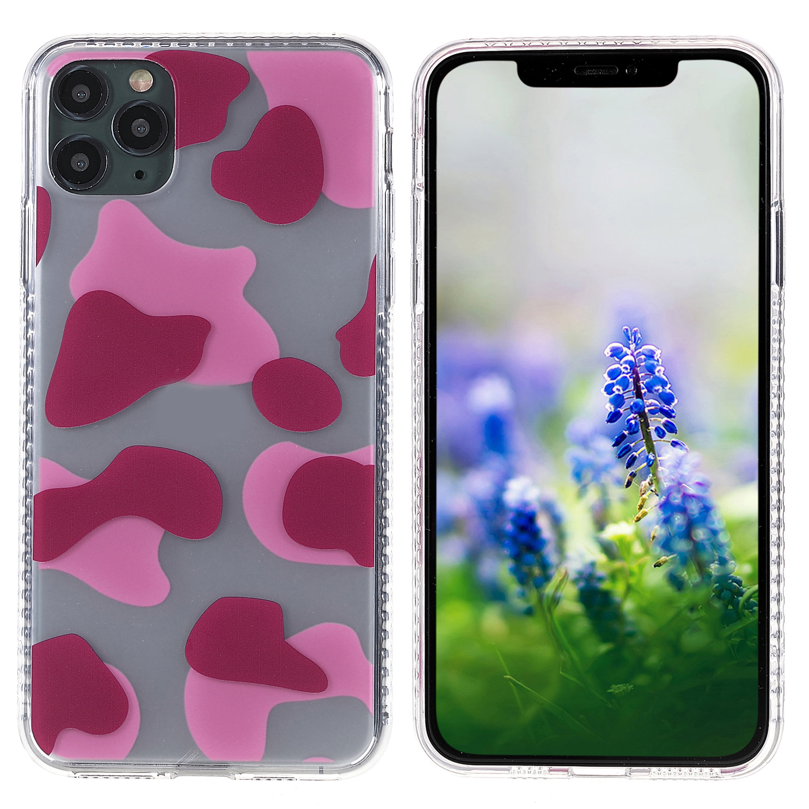

Для Iphone 11 Pro 5,8 Дюйма IMD ​​cow Grain TPU Телекто - Красный/розовый, iPhone 11 Pro 5.8 inch
