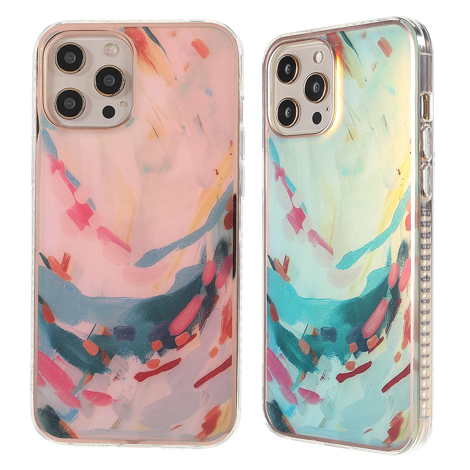

Акварельный Рисунок IMD TPU Телефона Для Iphone 13 Pro Max 6,7 Дюйма, Aurora Effect Effect Effect Lelecting Copect - Акварель, iPhone 13 Pro Max