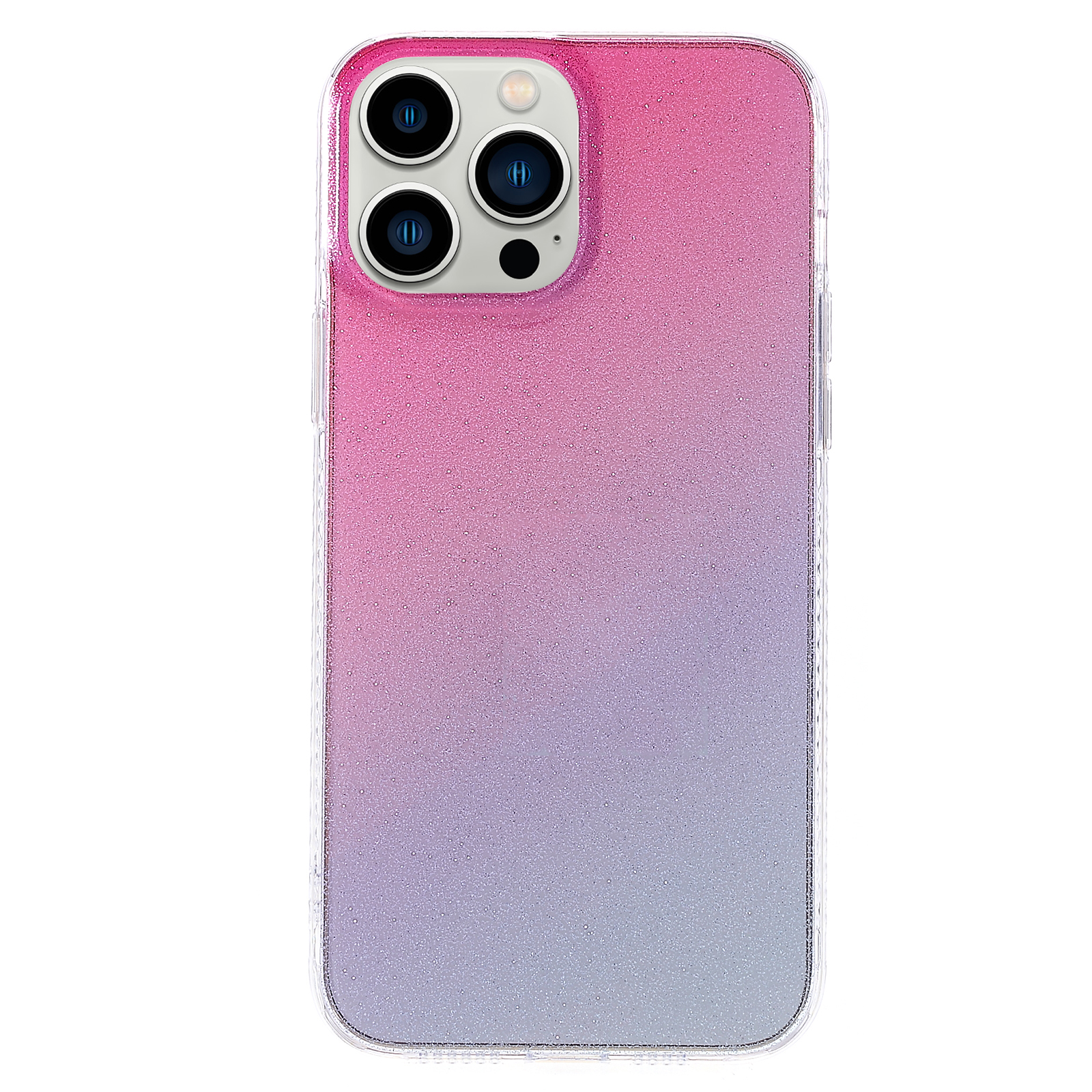 

Gradient Color IMD Phone TPU Case for iPhone 13 Pro Max 6.7 inch, Shiny Glitter Shock Absorbing Protective Cover - Pink/Purple, iPhone 13 Pro Max