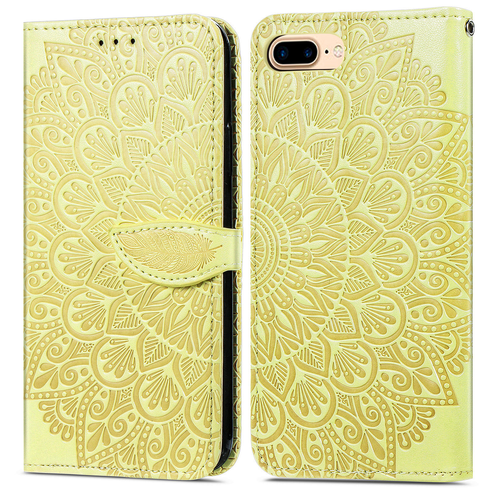 

Для Iphone 7 Plus/8 Плюс 5,5 Дюйма TPU+PU - Желтый, iPhone 8 Plus 5.5 inch
