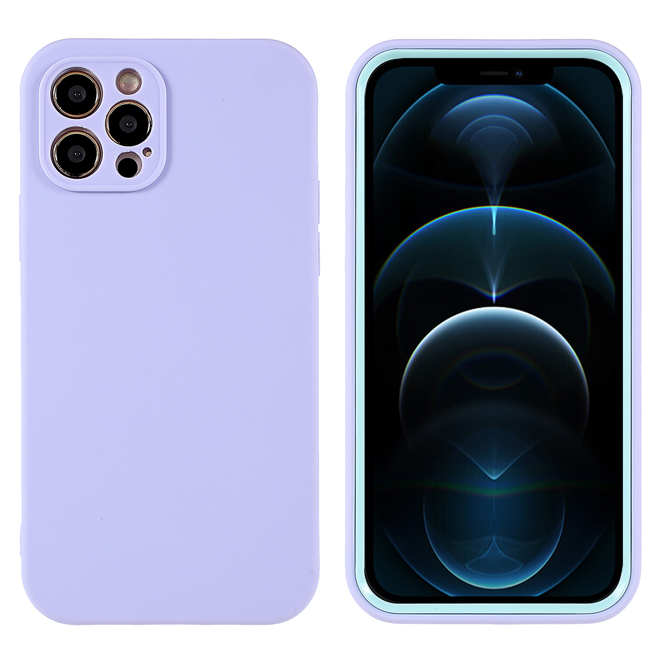 

пк Рамки + Мягкий Телефон TPU Для Iphone 12 Pro Max 6,7 Дюйма, Съемный Ударный Крышка Мобильного Телефона. - Пурпурный, iPhone 12 Pro Max