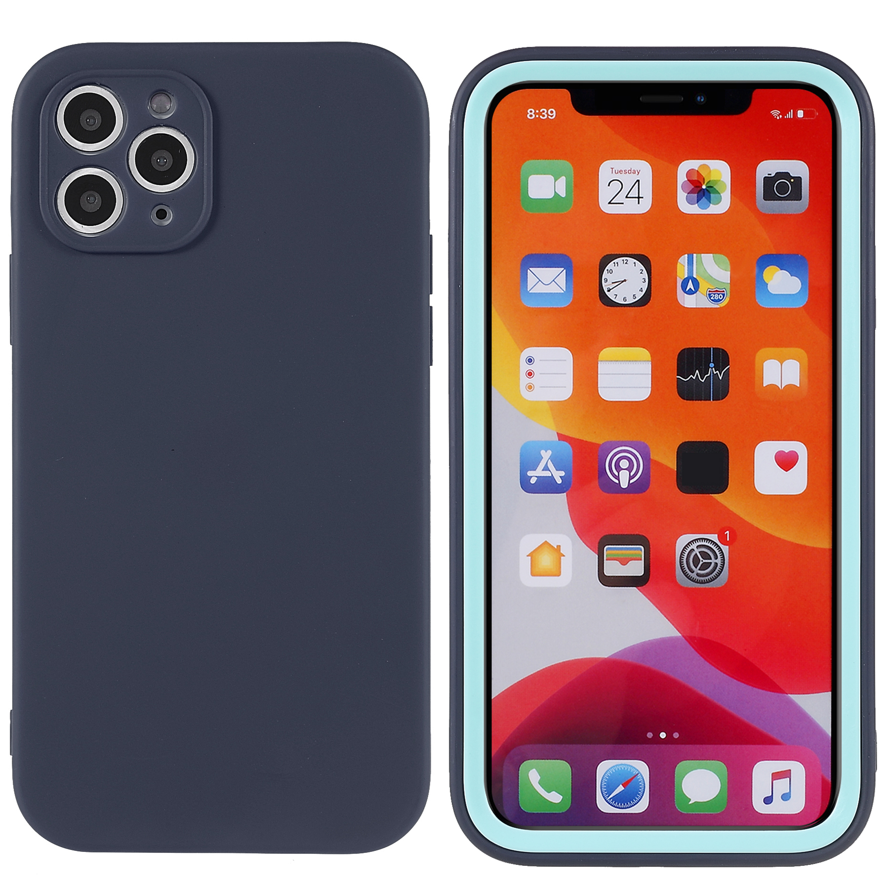 

Для IPhone 11 Pro 5,8 Дюймов Съемный 2-в-1 Капюшовый ПК + TPU Гибридный Чехол Для Телефона - Синий, iPhone 11 Pro 5.8 inch