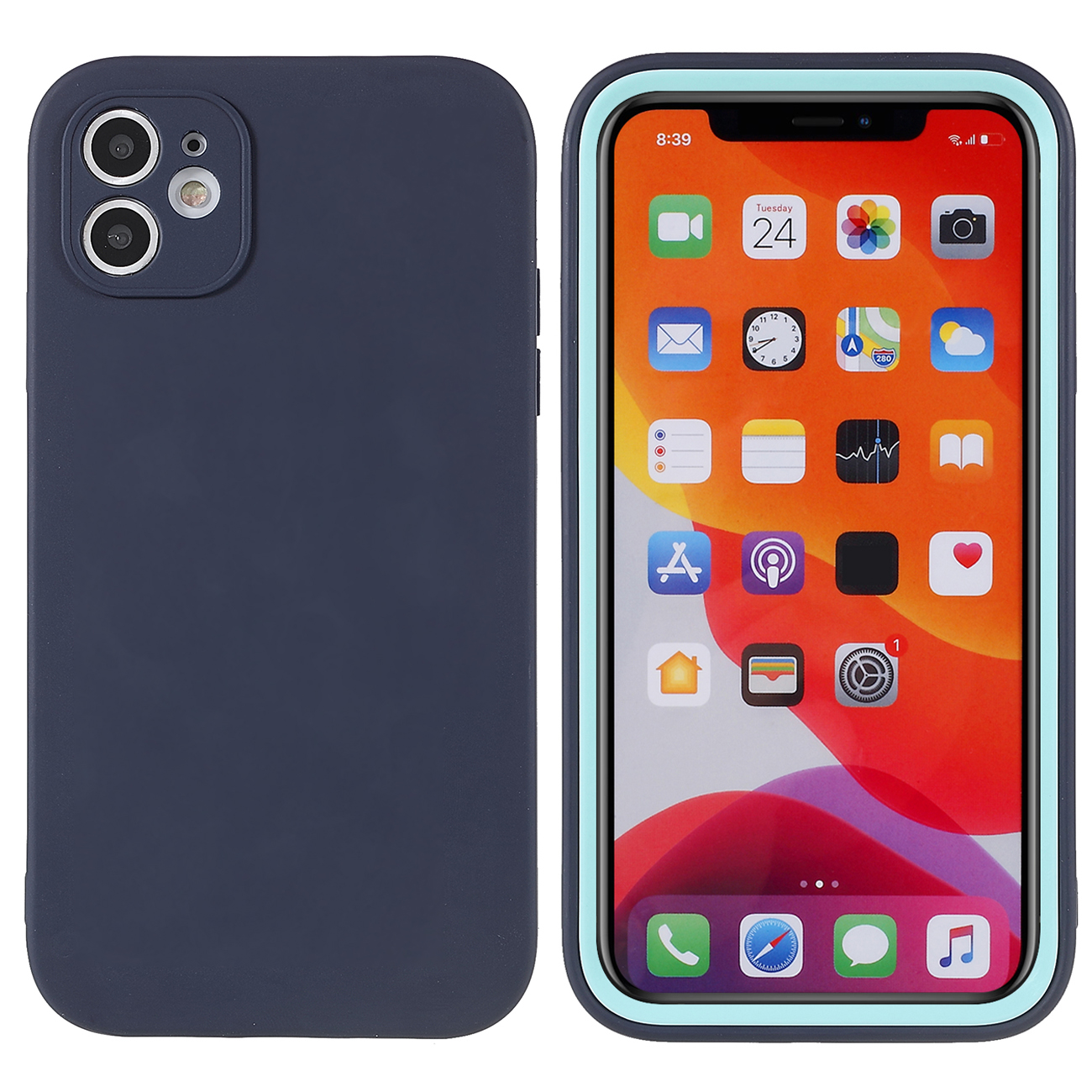 

Для Iphone 11 6,1 -дюймовой Рамки Для пк + TPU Back Case Точный Съемный Съемный Корпус. - Синий, iPhone 11 6.1 inch