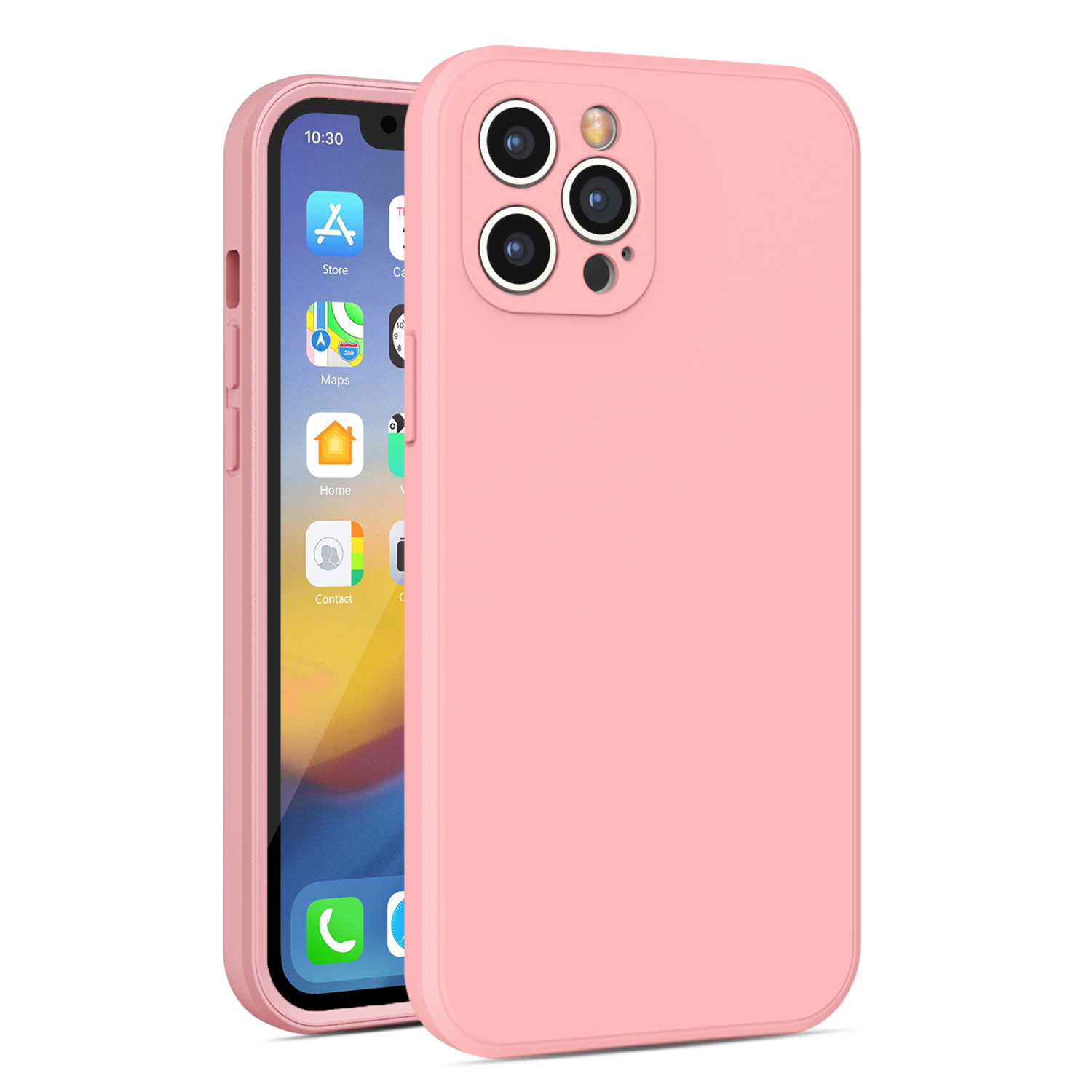 

Для Iphone 11 Pro 5,8 Дюйма Shock -resean Case Case 2,0 мм Прямой Кромка Телефона Hard PC + Soft TPU Hybrid Protector - Розовый, iPhone 11 Pro 5.8 inch