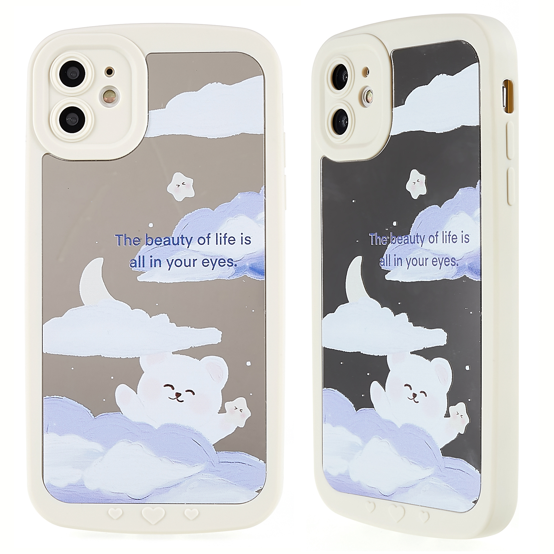 

Shockpereper Slim Cover Для Iphone 11 6,1 Дюйма с Рисунком Печатный Силиконовый Корпус Против Протекания Телефона. - Белый Енот, iPhone 11 6.1 inch