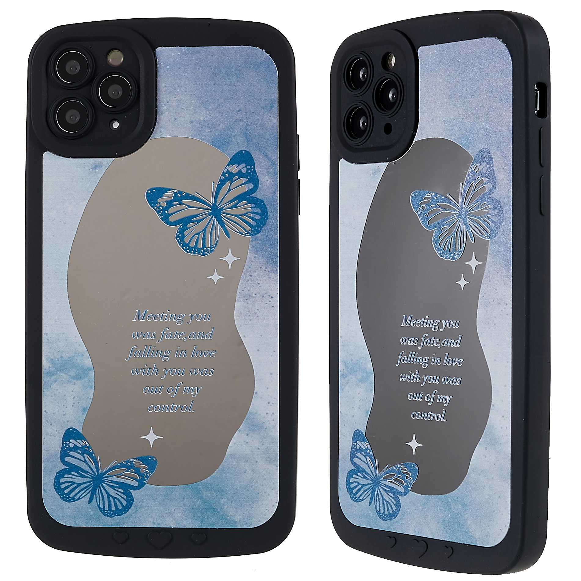 

Slim Cover for iPhone 11 Pro Max 6.5 inch Silicone Phone Protector Mirror Surface Pattern Printed Anti-slip Shockproof Case - Butterfly, iPhone 11 Pro Max 6.5 inch