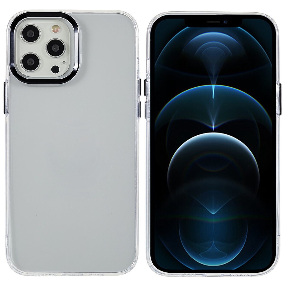 

Case Anti-goutte Clear Pour IPhone 12 Pro Max 6,7 Pouces Protection Slim Slim Phone Shell Squipe De Protection De L'objectif De Protection Antichoc - Le Noir