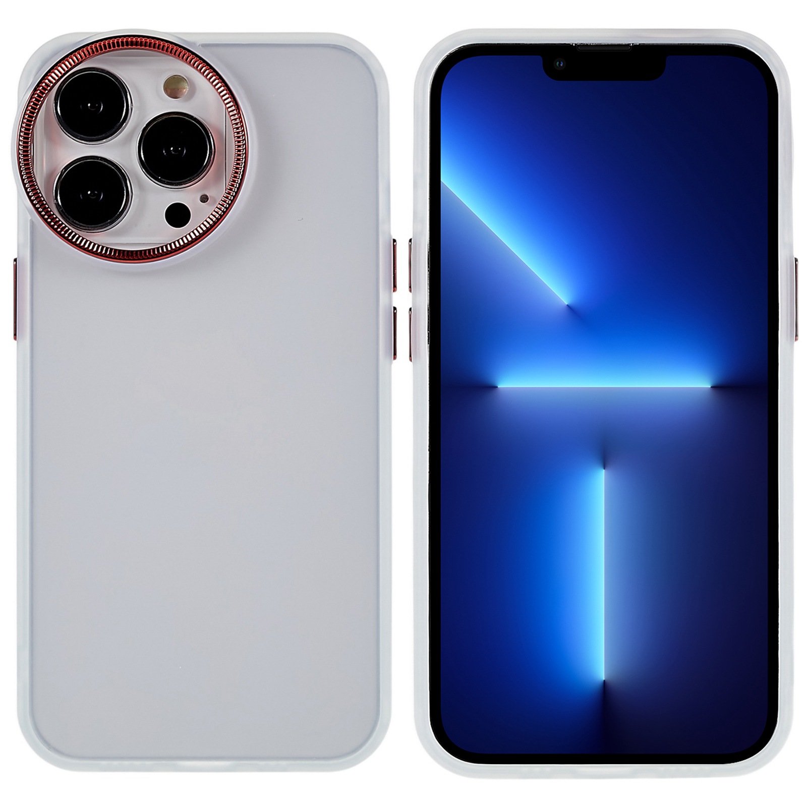 

Anti-Drop PC + Case TPU Для Iphone 13 Pro 6,1 Дюйма Shock-resyper Slim-защита от Царапины Прозрачная Матовая Оболочка Матового Телефона - Полупрозрачный/красный, iPhone 13 Pro