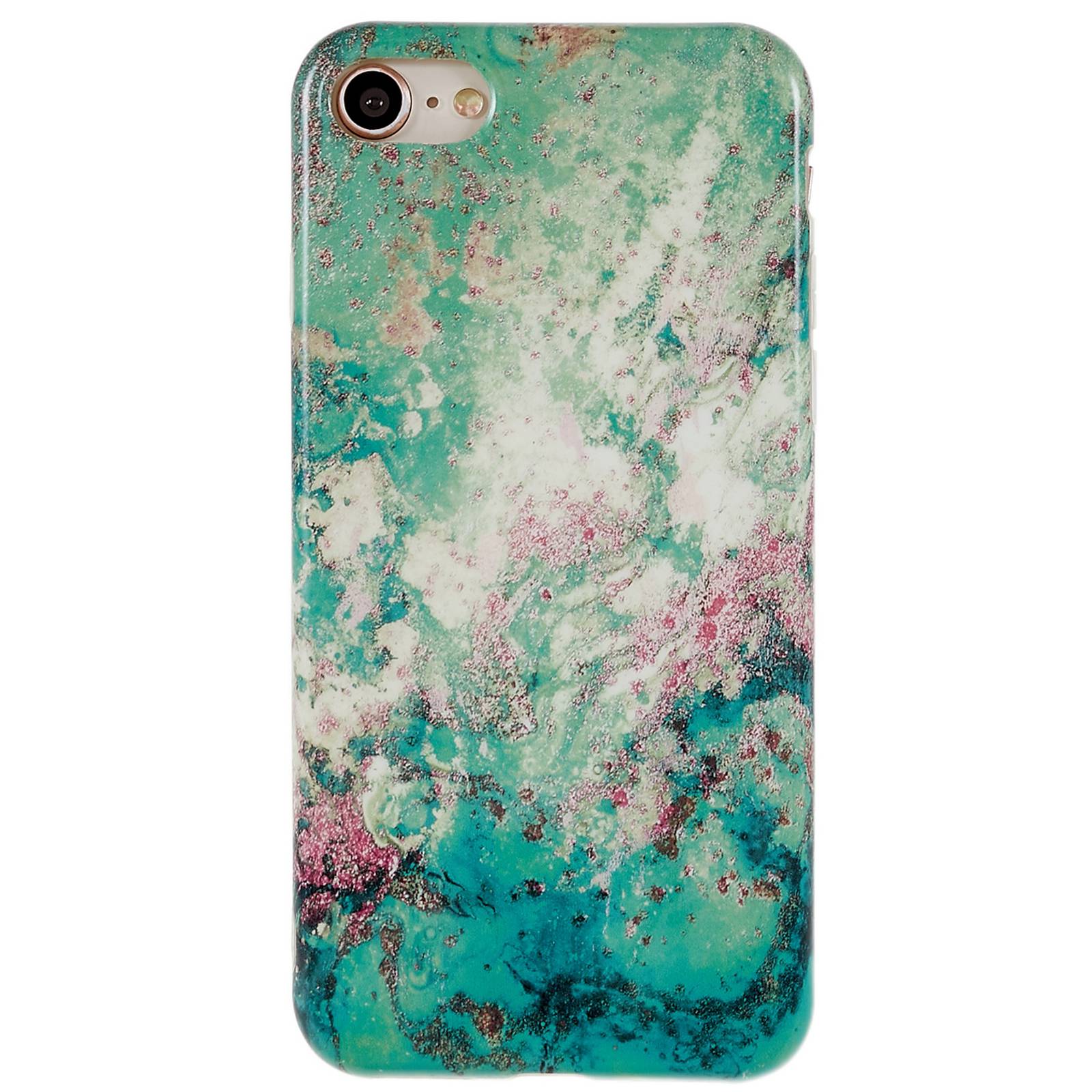 

For iPhone 7/8 4.7 inch/SE (2020)/SE (2022) Durable Soft TPU Abstract Starry Sky Pattern IMD Shell Light Thin Phone Case - Green Starry Sky, iPhone SE (2022)