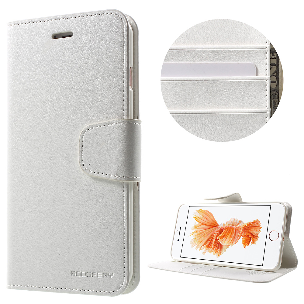 

MERCURY GOOSPERY Sonata Diary Leather Cover for iPhone 8 Plus / 7 Plus 5.5 inch - White, iPhone 8 Plus 5.5 inch
