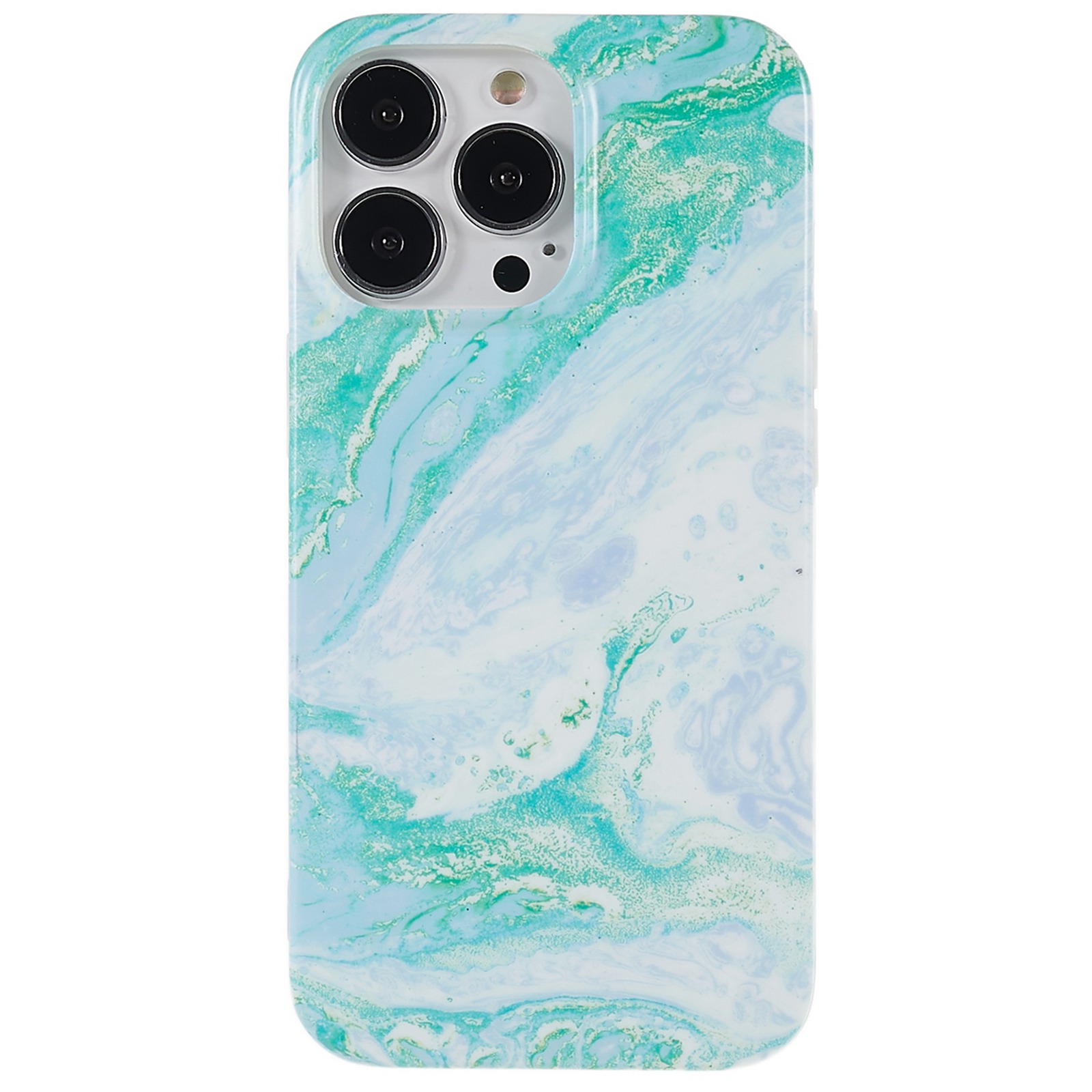 

For iPhone 13 Pro Max 6.7 inch Soft TPU IMD Phone Case Shockproof Abstract Waves Pattern Shell Well-protected Phone Cover - Blue, iPhone 13 Pro Max